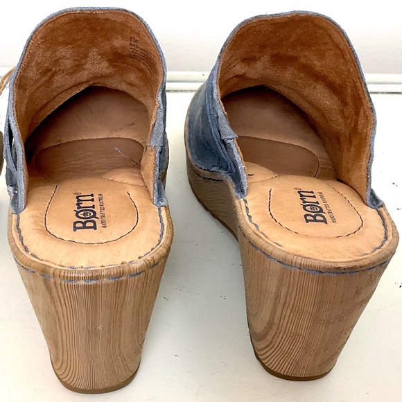Blue BORN Women's Nola Suede Distressed Clogs Sz 8M - Picture 11 of 12